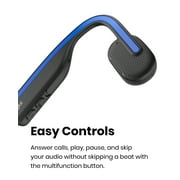 Shokz OpenMove Bone Conduction Bluetooth Headphones for Sports with Cooling Wristband,Blue