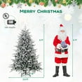 thumbnail image 3 of Costway 6 FT Flocked Christmas Tree with 8 Lighting Modes 260 Multi-Color LED Lights, 3 of 10