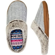 Dear Foams Womens Dearfoam Cable Knit Scuff