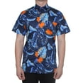thumbnail image 1 of Gravity Threads Chemise de Mode Hawaïenne Tropicale, Bleu Marine Turquoise TG, 1 of 2