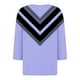 thumbnail image 4 of CHOII 50% de descuento en camisetas de mujer 2024. Camiseta con botones, manga 3/4, básica, cuello en V, para uso diario y fin de semana. Blusas de verano para mujer, manga tres cuartos, morado/2XL., 4 of 5