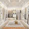 thumbnail image 6 of Homieasy Closet System - 4.75-8FT Closet Organizer System with Wooden Drawers & Cube Storage Organizer, 96" Closet Systems with Cuttable Hanging Shelvings for Nursery, White, 6 of 7