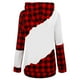 thumbnail image 5 of Pntutb moda mujer Casual con capucha Slim Navidad estampado Plaid tops Sudadera con capucha Pntutb Pntutb-4961, 5 of 9