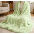 thumbnail image 3 of Extra Large Soft Throw Blanket for Couch 80x120cm - Double Sided Fluffy Velvet Blanket for Bed, Sofa Decor - All Season Cozy Blanket Gift for Women, Christmas, Wedding(Mint Green), 3 of 5