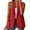 Red, variant on BODOAO Women's Casual Business Blazer Vest Sleeveless Open Front Blazer Waistcoat with Pockets Women's Sleeveless Coat Solid Color Cardigan Suit Casual Lapel Cardigan Jacket with Pockets Green L