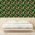 thumbnail image 3 of Ambesonne Exotics Peel & Stick Wallpaper for Home, Urban Jungle Falling Leaves, 13"x100", Salmon Fern Green Black, 3 of 5