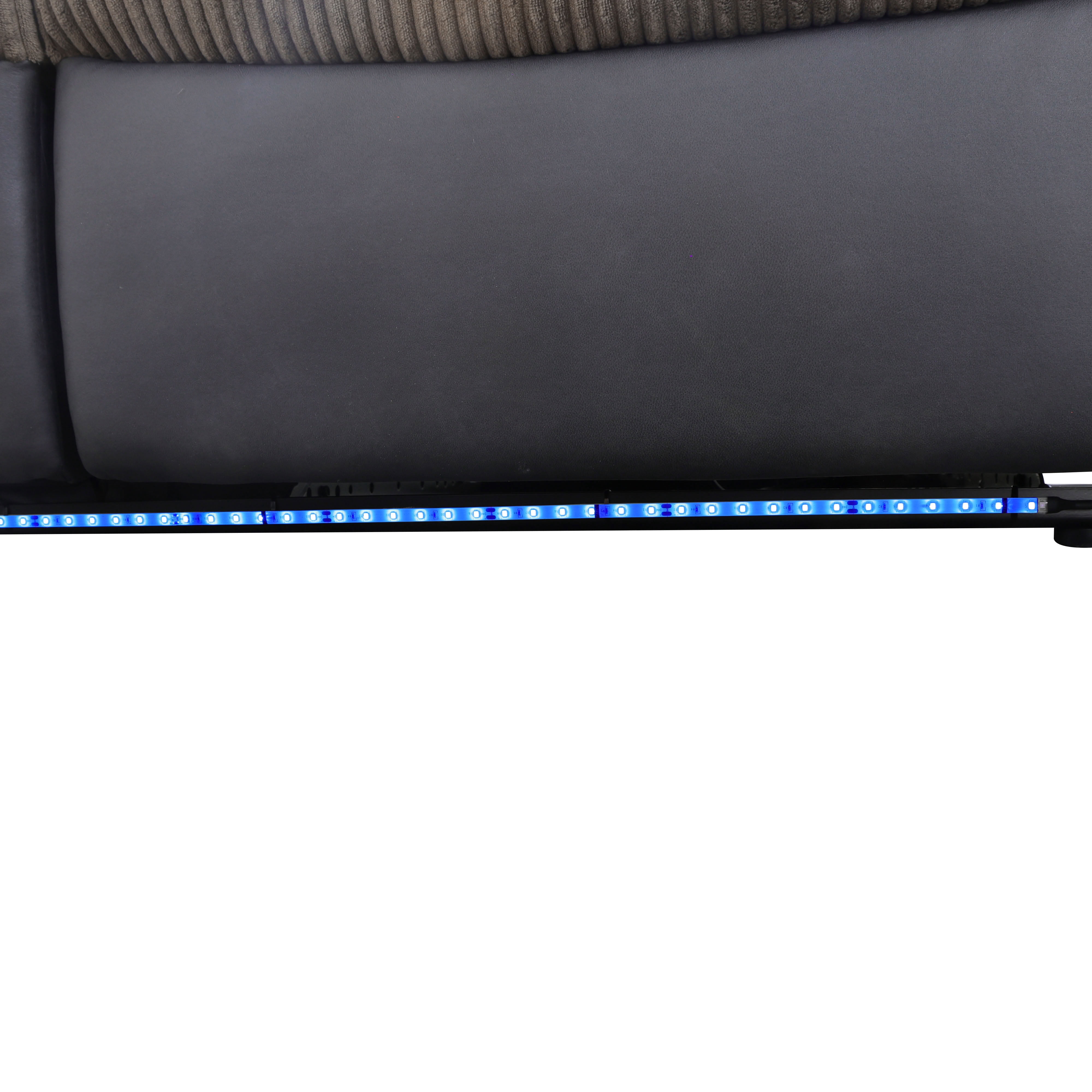 MAYEERTY Oversized Power Recliner Sectional Sofa, L-Shape Corner Couch with Wireless Charging, USB Port, LED Lights & Storage Pocket, for Living Room, Home Theater