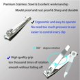 thumbnail image 4 of 2 Pcs Coupe-Ongles en Acier Inoxydable, Coupe-Ongles Professionnel, 4 of 5