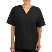 Unisex Short Sleeve V Neck Scrub Top with Pocket