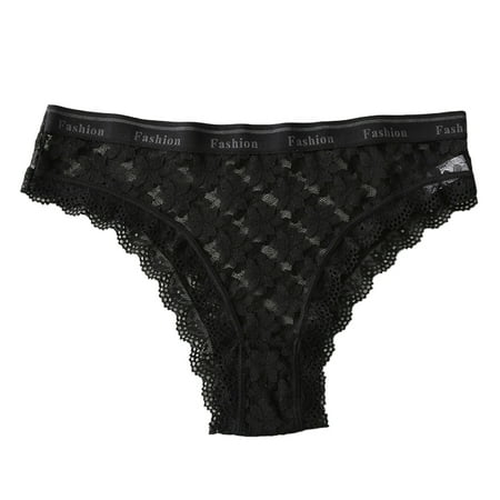 

XINSHIDE Womens Lace Panties Black T Back Briefs 1-Pack Female Underpants