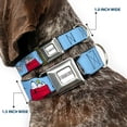 thumbnail image 2 of Peanuts Worldwide LLC Pet Collar, Dog Collar Metal Seatbelt Buckle, Peanuts Snoopy and Woodstock Dog House Pose and Text Sky Blue, 20 to 31 Inches 1.5 Inch Wide, 2 of 8