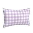 thumbnail image 2 of Fotbe Purple Checkboard Pillow Cases - Envelope Closure - Luxury, Extra Soft, Cooling Pillow Covers - Wrinkle, Fade, Stain Resistant-20"x30", 2 of 9