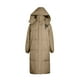 thumbnail image 2 of Chaqueta y abrigos casuales con capucha de manga larga para mujer, moda, con cremallera, manga larga, largo medio, hasta la rodilla, de algodón grueso para invierno, abrigo para mujer, 2 of 6