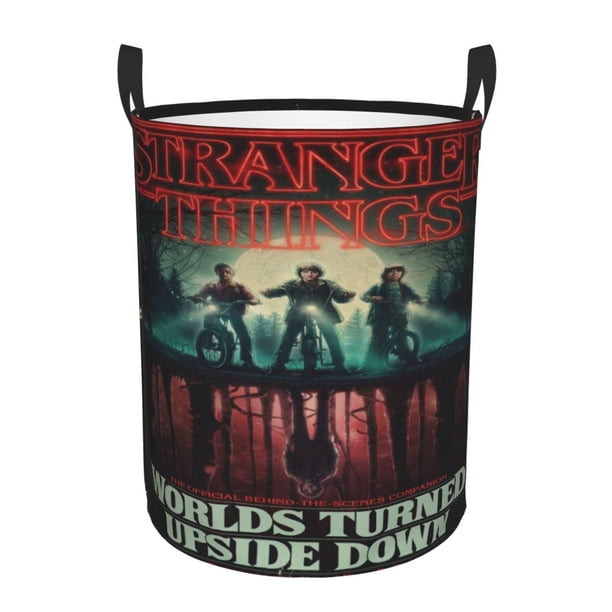 Cesta de almacenamiento grande Stranger Things, cesto para ropa sucia, baño, decoración del hogar, cesto de almacenamiento redondo plegable, cesto para ropa para niños y niñas, cajas, M