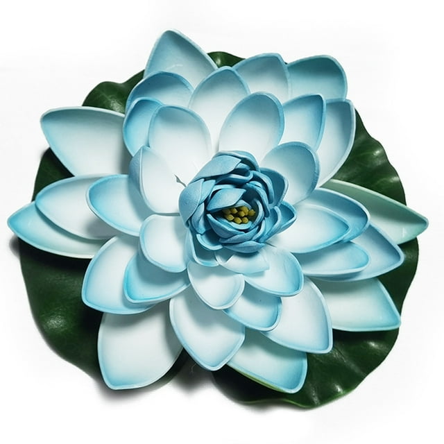 Loto artificial decorativo Yuarrent de EVA Azul claro para jardín parque estanque fotografía
