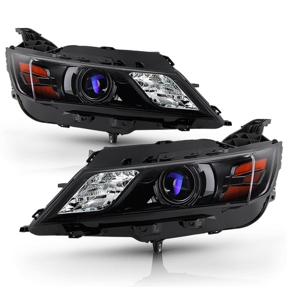 ALL BLACK 2014-2020 Chevy Impala Halogen Projector Headlights Left Right SET