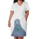 thumbnail image 2 of Vestido holgado de verano para mujer prenda elegante con bolsillos diseño de Paloma roca salvaje pájaro, 2 of 6