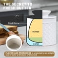 thumbnail image 3 of Ceramic Butter Crock with Lid - Embossed -Style Butter Keeper for Countertop, Water-Seal Design Keeps Butter  & Spreadable |  Kitchen & Housewarming  (Woven ), 3 of 6