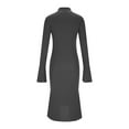 thumbnail image 5 of Mifsaly Midi Sweater Dress for Women Stand Collar Button Down Business Dresses Knit Long Sleeve Oversized Spring Winter Outfits 2026 Fashion Officewear XXL, 5 of 9