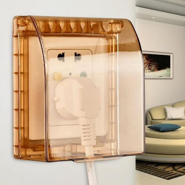 Enchufe Eléctrico Transparente Perfecl Cubierta Impermeable