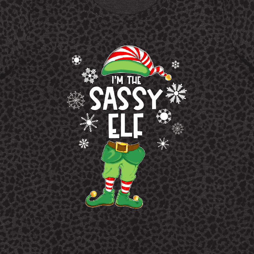 Inktastic Funny Christmas I'm the Sassy Elf with Shoes and Hat Women's Plus Size T-Shirt