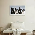 thumbnail image 2 of Elephant Stock French Bulldog Puppies Wall Art - Horizontal Multi Panel Canvas - Living Room Wall Decor - Animal Multi Panel - Blue And Black Decor - 33" x 20", 2 of 8