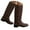 Brown, variant on Women's Mid-Calf Boots Renaissance PU Leather Medieval Pirate Boots Fashion Steampunk Riding Long Boots Daily Black 35