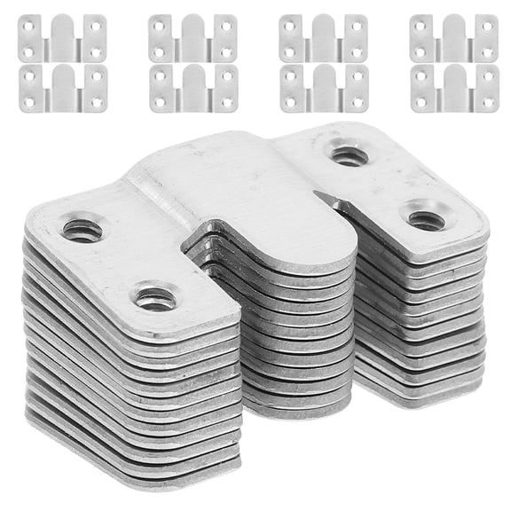 NIYANGLE Stainless Steel Picture Frame Hooks Plated Silver Heavy Duty Interlocking for Wall Art