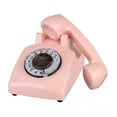 thumbnail image 4 of TelPal Pink Corded Telephone Classic Rotary Dial Home Phones Antique Old Fashion Vintage Phone of 1930s Business Telephone for Home Office Decor, 4 of 6