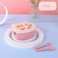 thumbnail image 1 of 1PC Cute Lunch Box Cartoon Fruit Lunch Box Double Layer Bento Box Microwave Heated Lunch Box Student Picnic Box 04 pink, 1 of 6