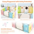 Topbuy 14 Panels Baby Playpen Kids Children Foldable Safety Activity ...