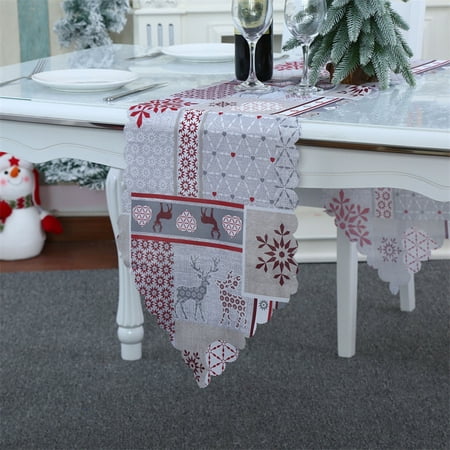 

PhoneSoap Christmas Table Runner Table Decoration Table Cloth Cover Table Banner For Dinner Party D