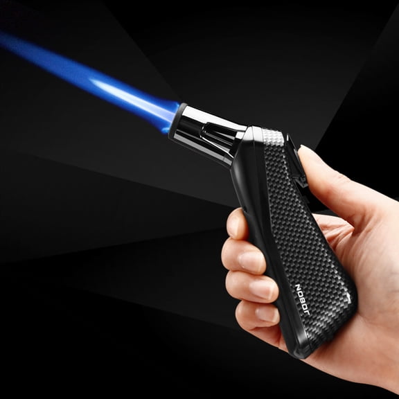 Bbsisgo Butane Torch Lighter, Windproof, Multi Functional and Multi Scenario Applications.,黑碳纤维
