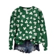 thumbnail image 1 of Penkiiy Chandail de la Saint-Patrick pour Femmes Chandails Imprimés Chandails Mignons Automne Col Rond Chandail Multicolore, 1 of 5