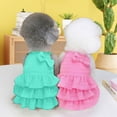 thumbnail image 2 of HQREA 2 Pieces Dog Dress for Small Dogs Girl Sleeveless Vest Skirt Cute Bow Cake Dress Pet Shirt Outfits for Puppy Cats, 2 of 5