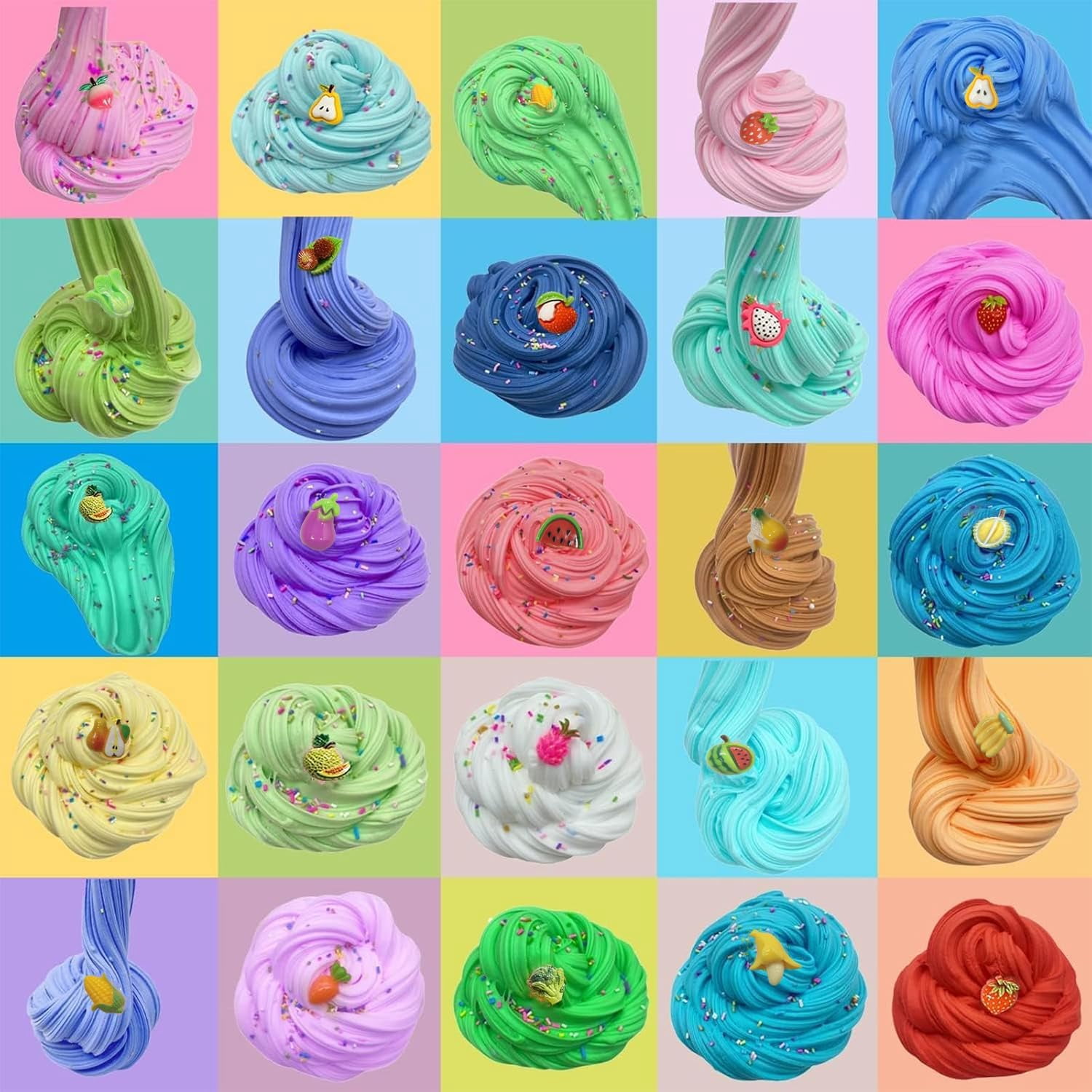 Butter Slime Toy Kit, Super Soft and Non-Sticky, Birthday Gifts, Party Favors, Stress Relief Toys, Easter Filling Stuffers.