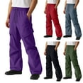 thumbnail image 4 of XIYON Men's Pants Men Straight Wide Leg Casual Pants Trousers Comfortable, 4 of 4