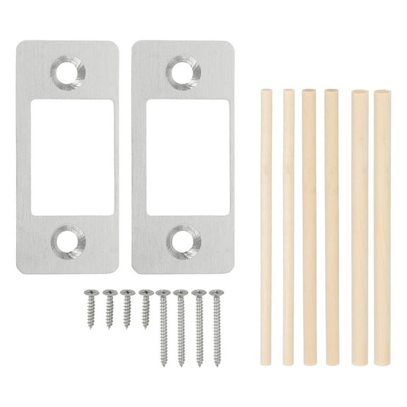 Uxcell Deadbolt Strike Plate, Adjustable Door Strike Plate with Screws Silver
