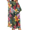 thumbnail image 4 of HELLHERO Quick Dry Bathing Suit Cover Up for Beach High Quality Fabrics Casual Women's Kimono Cardigan Cover Up Tropical Jungle Style, 4 of 6