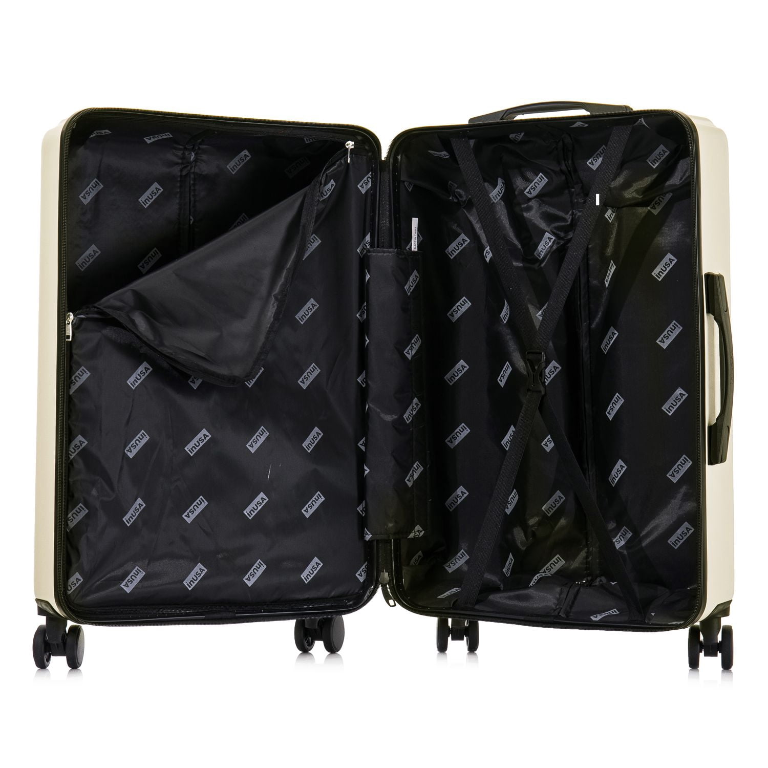 InUSA DRIP 20" Hardside Lightweight Carry On Luggage with Spinner Wheels, Handle and Trolley, Sand