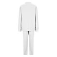 thumbnail image 4 of safuny Men's Waffle Tracksuits, Full Zipper Casual Solid Long Sleeve Jackets with Sweatpants Jogging Suits Spring Outfits Pockets Cotton White XXL, 4 of 6