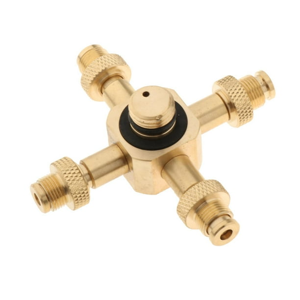 Adaptador de Recarga de Propano LP Sunnimix Acoplador de Tanque de Cilindro de Gas 4 Cabezas 80 mm