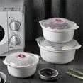 thumbnail image 2 of Microwave Cooking Containers,3PCS Microwave Bowls With Lids,Microwave Dish,Bpa Free,Dorm Kitchen Essentials,Dishwasher Safe,Microwave Cookware For Kitchenware And College Dorms, 2 of 9