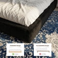 thumbnail image 2 of King Size Bed Frame with Removable Headboard & Soft Rounded Corners Cloud Bed Frame Boucle Bed,Black, 2 of 9