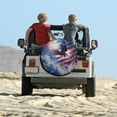 thumbnail image 6 of American Flag Eagle Camper Spare Tire Cover Patriotic Memorial Day Waterproof Polyester Wheel Protectors Wheel Covers for Fit for SUV Truck Travel Trailer 13 Inch, 6 of 8