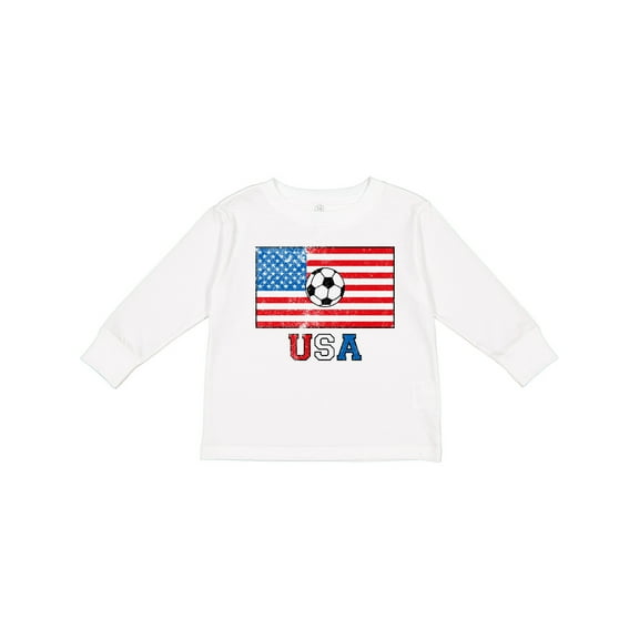 Inktastic USA Soccer Boys or Girls Long Sleeve Toddler T-Shirt