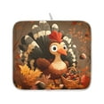 thumbnail image 2 of Thanksgiving Turkey Dish Drying Mat for Kitchen, Quick Drying Absorbent Soft Durable 16" x 18", 2 of 10