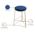 thumbnail image 3 of Meridian Furniture Tres Navy Velvet Counter Stool, 3 of 4
