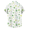 thumbnail image 4 of FRSASU Men's Graphic Shamrock Shirt Button Down Shirt Long Sleeve Hawaiian Casual St. Patrick Day Shirts White, 4 of 6