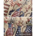 thumbnail image 6 of Patriotic Bottle Floral Linen Curtain Valance for Bedroom/Bathroom/Kitchen/Office/Living/Dining Room Window,Vintage Country American Flag Pocket Topper Drapes Decorative Cafe Drapery Panel 60"x18", 6 of 6